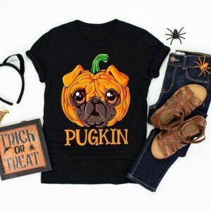 Pugkin Pug Halloween Shirt, Happy Halloween Shirt, Pug Gifts